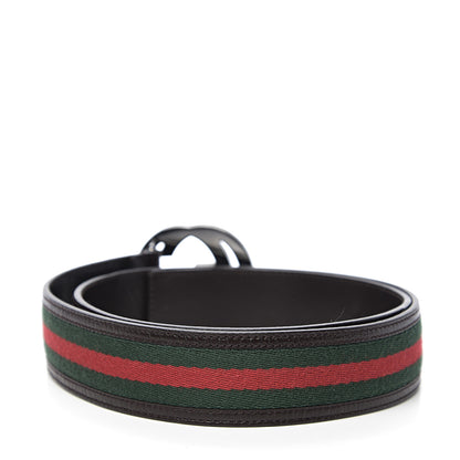 Gucci Calfskin Web Interlocking G Belt 95 38 Brown 2 of 7