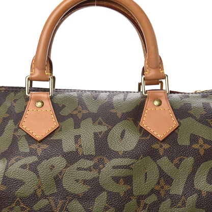Louis Vuitton Monogram Graffiti Speedy 30 Kaki 10 of 10