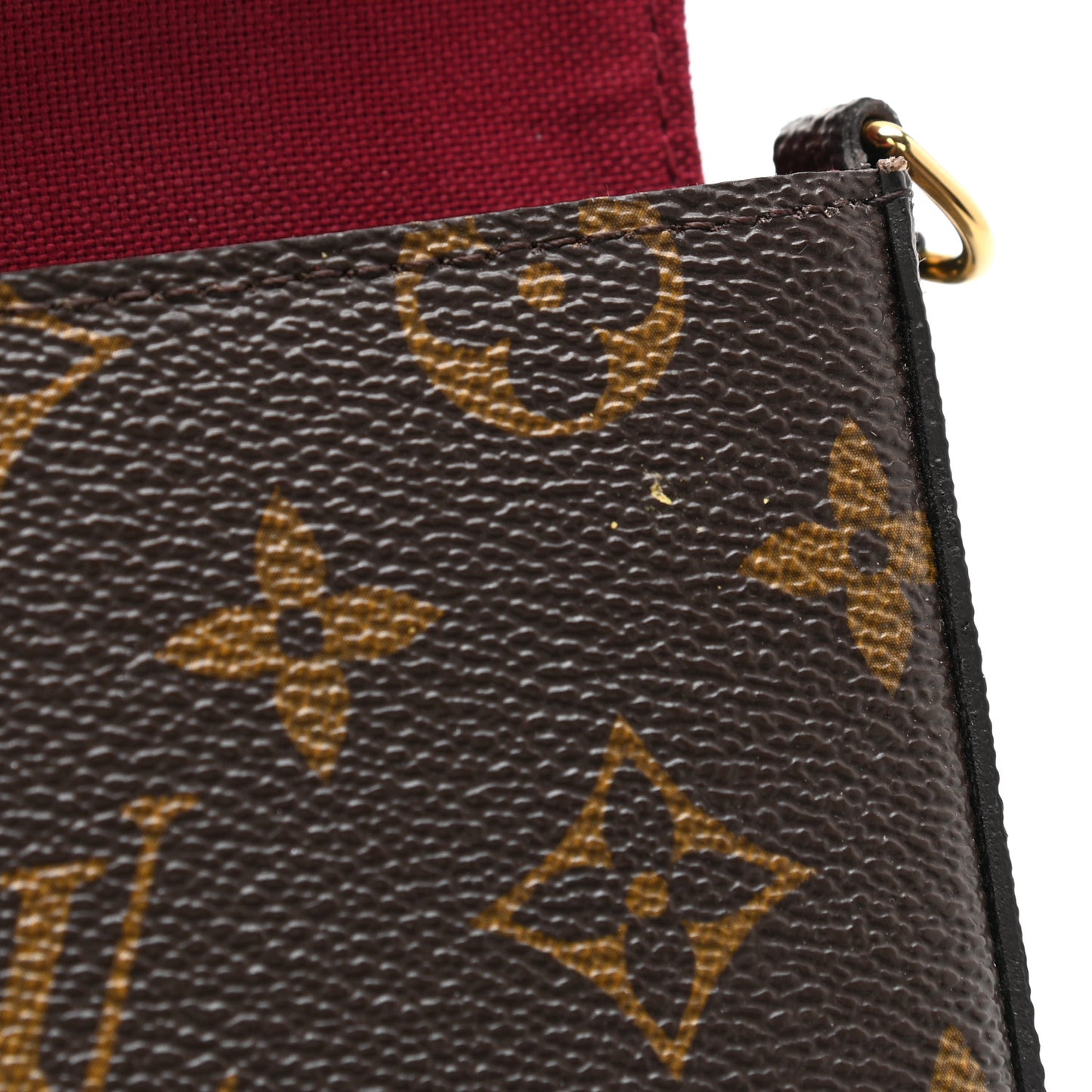 Monogram Pochette Felicie Chain Wallet Fuchsia
