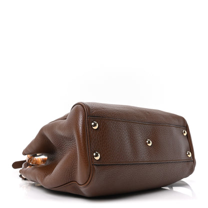 Gucci Calfskin Small Bamboo Shopper Tote Brown 4 of 10