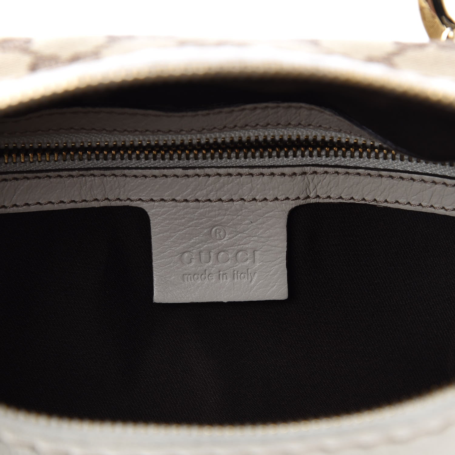 Gucci Monogram Equestrian Horseshoe Bowler White 6 of 10