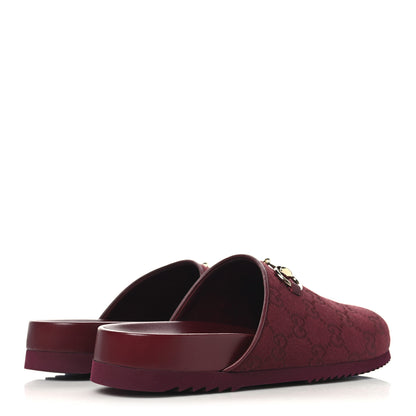 Gucci GG Supreme Monogram Womens Horsebit Slippers 38.5 Rosso Ancora 5 of 10