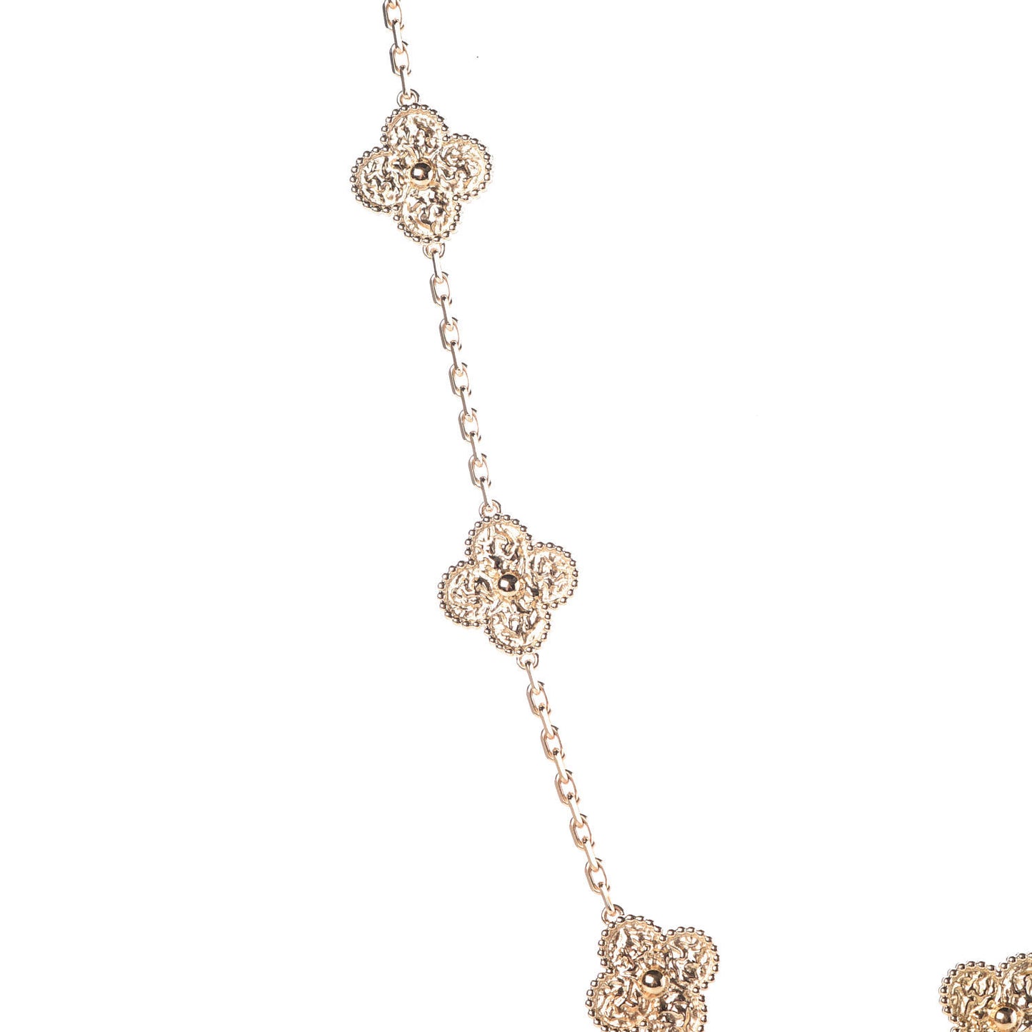 18K Yellow Gold 10 Motifs Vintage Alhambra Necklace