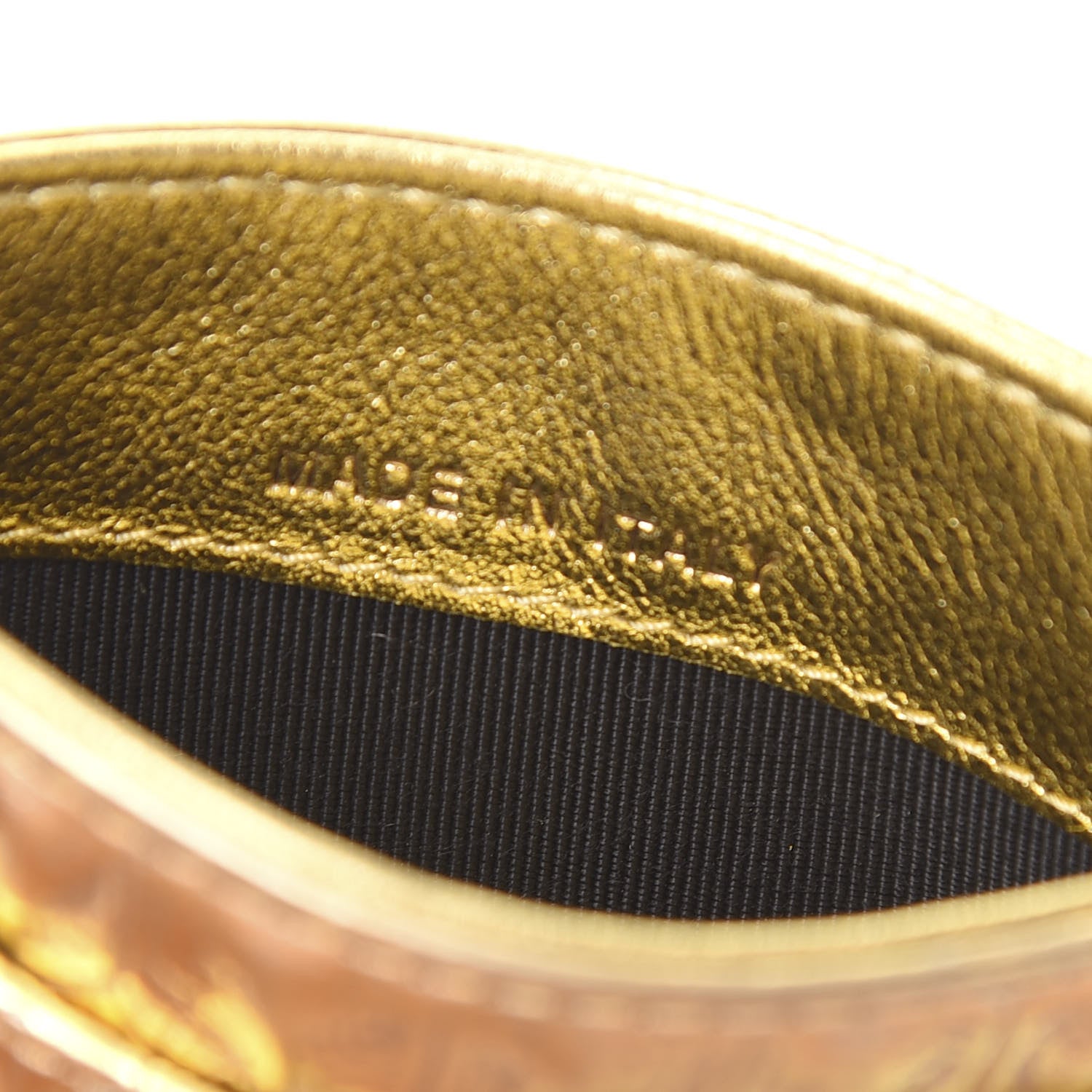 Chanel Metallic Calfskin Crocodile Embossed Cocodile Card Holder Gold 9 of 12