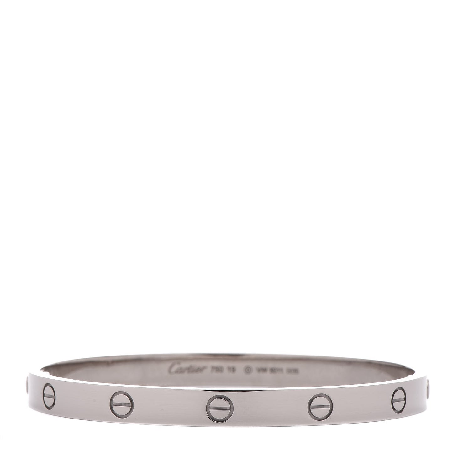 18K White Gold LOVE Bracelet 19