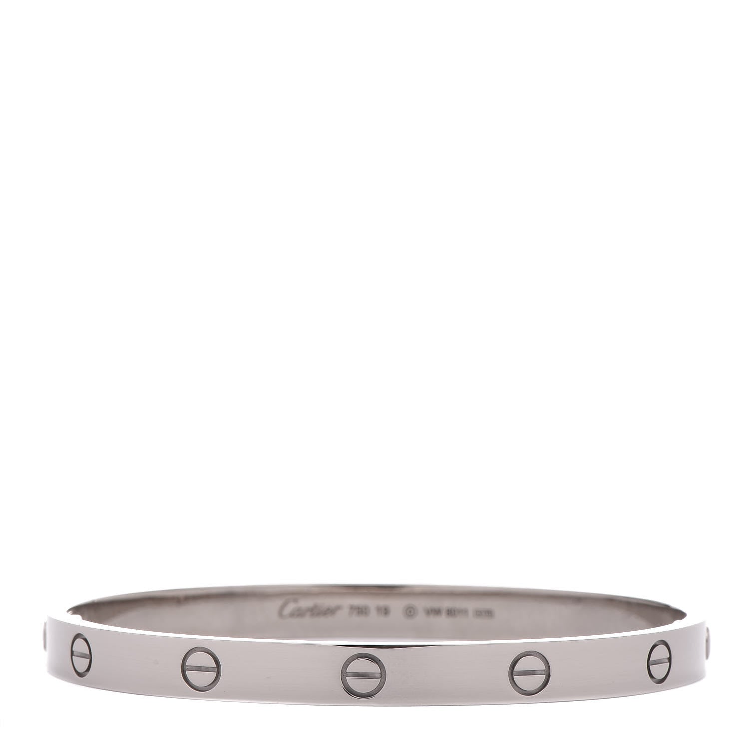 Cartier 18K White Gold LOVE Bracelet 19 1 of 5