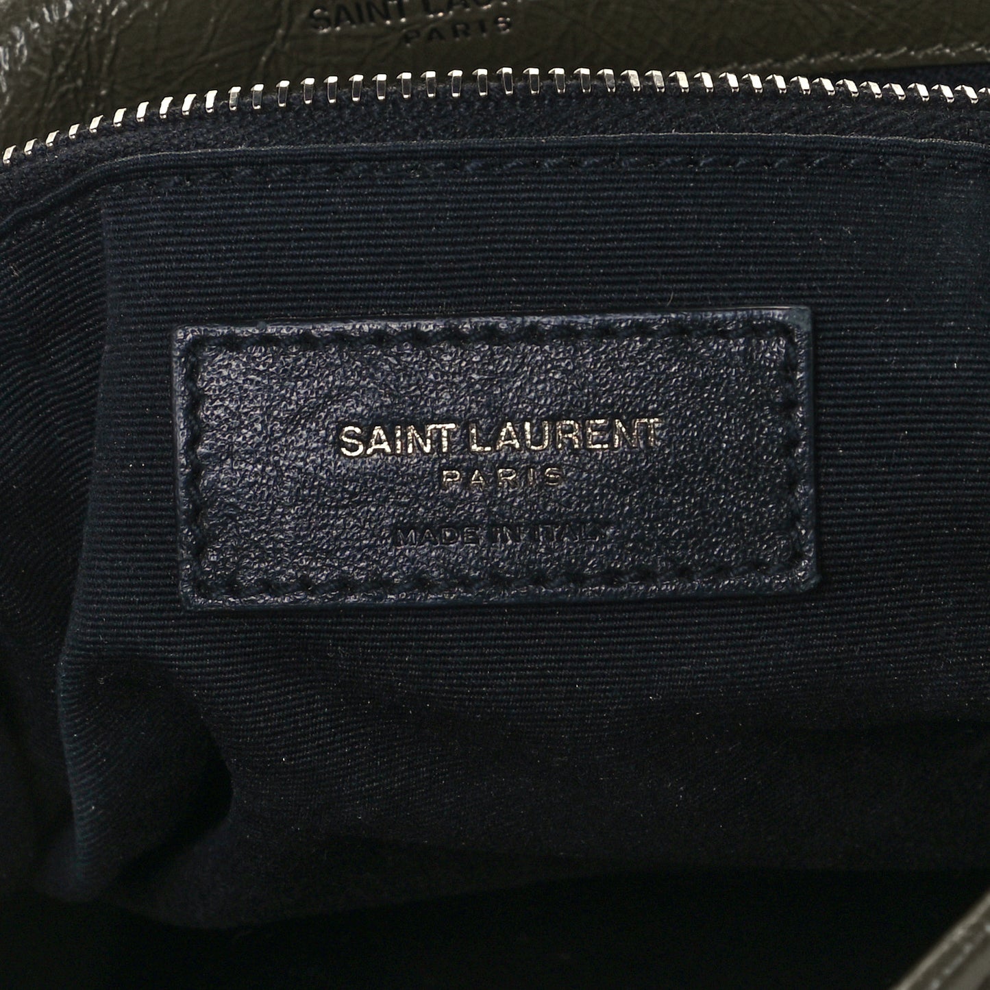 Crinkled Calfskin Matelasse Monogram Medium Niki Chain Satchel Military Olive