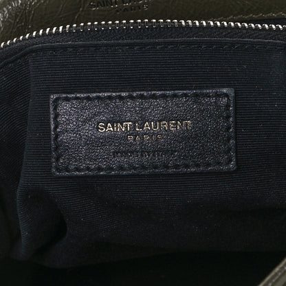Saint Laurent Crinkled Calfskin Matelasse Monogram Medium Niki Chain Satchel Military Olive 6 of 10