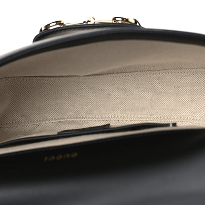 Gucci GG Supreme Monogram Horsebit 1955 Soft Small Shoulder Bag Beige Black 5 of 10