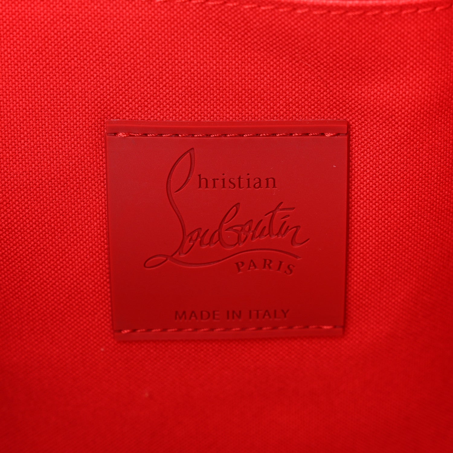 Christian Louboutin Toile Monogram Calfskin Printed Loutote Tote Black 6 of 10