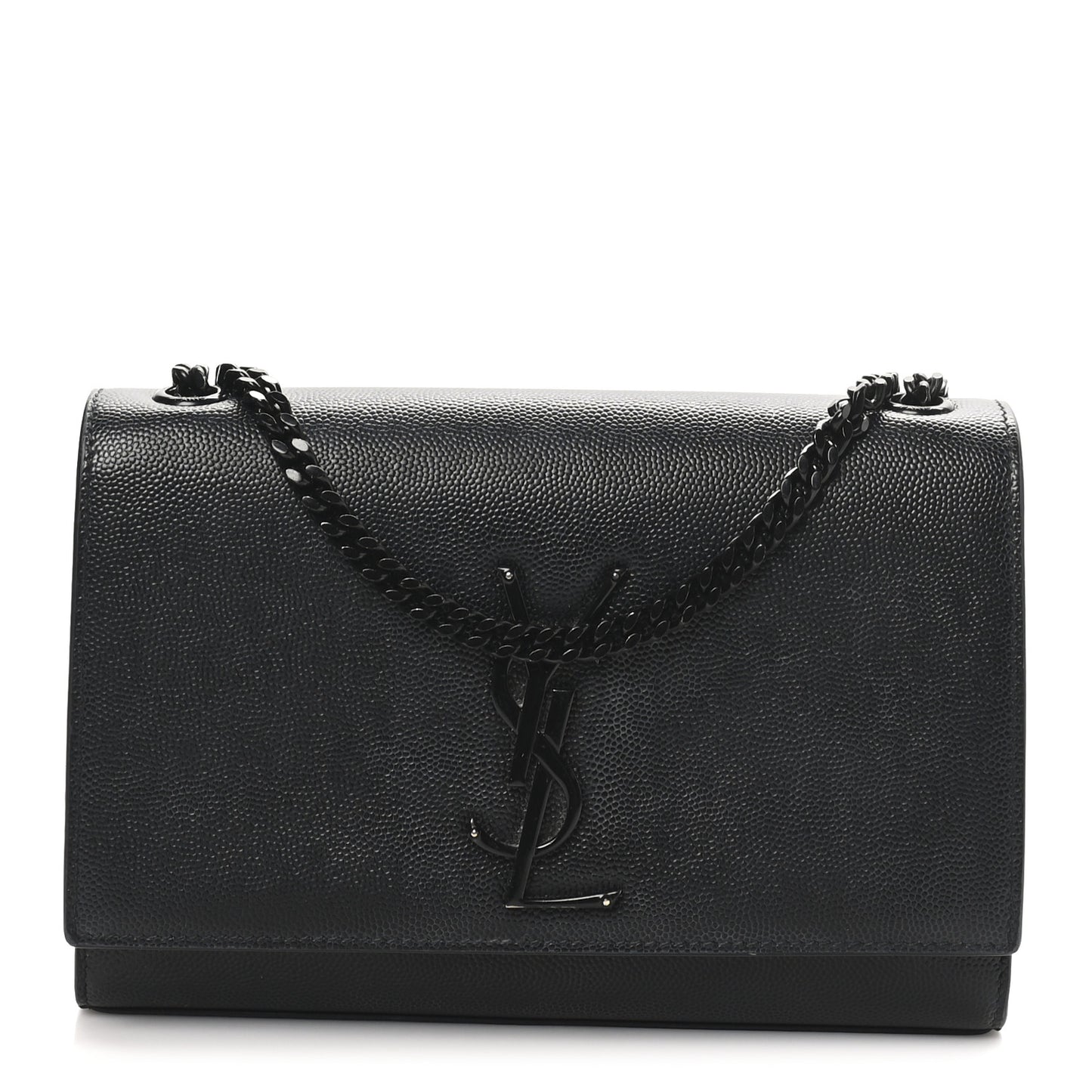 Grain De Poudre Small Monogram Monochrome Kate Satchel Black