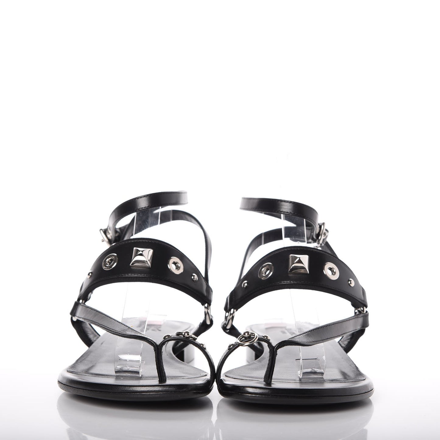 Calfskin Grosgain Obsession Sandals 39 Black