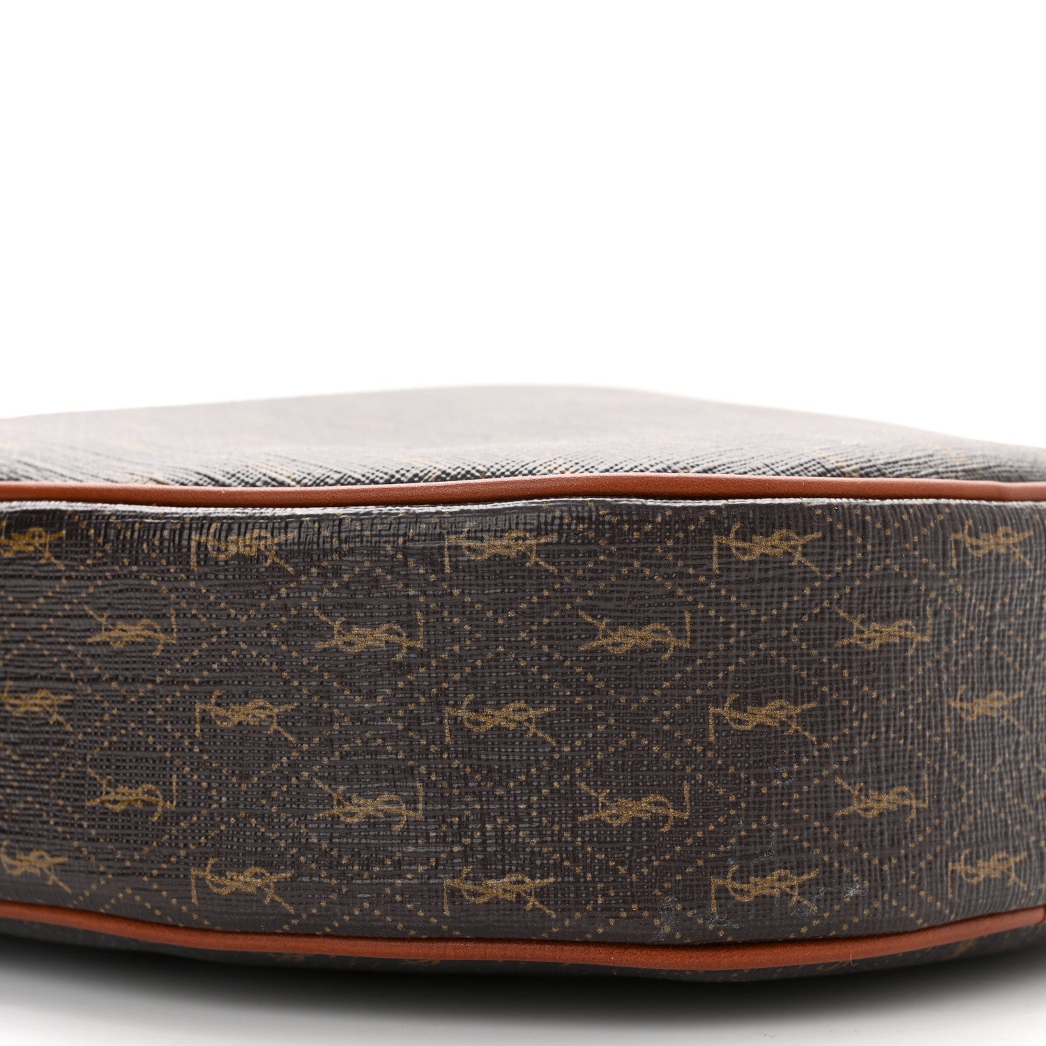 Saint Laurent Canvas Smooth Calfskin Le Monogramme Coeur Crossbody Chestnut 9 of 10