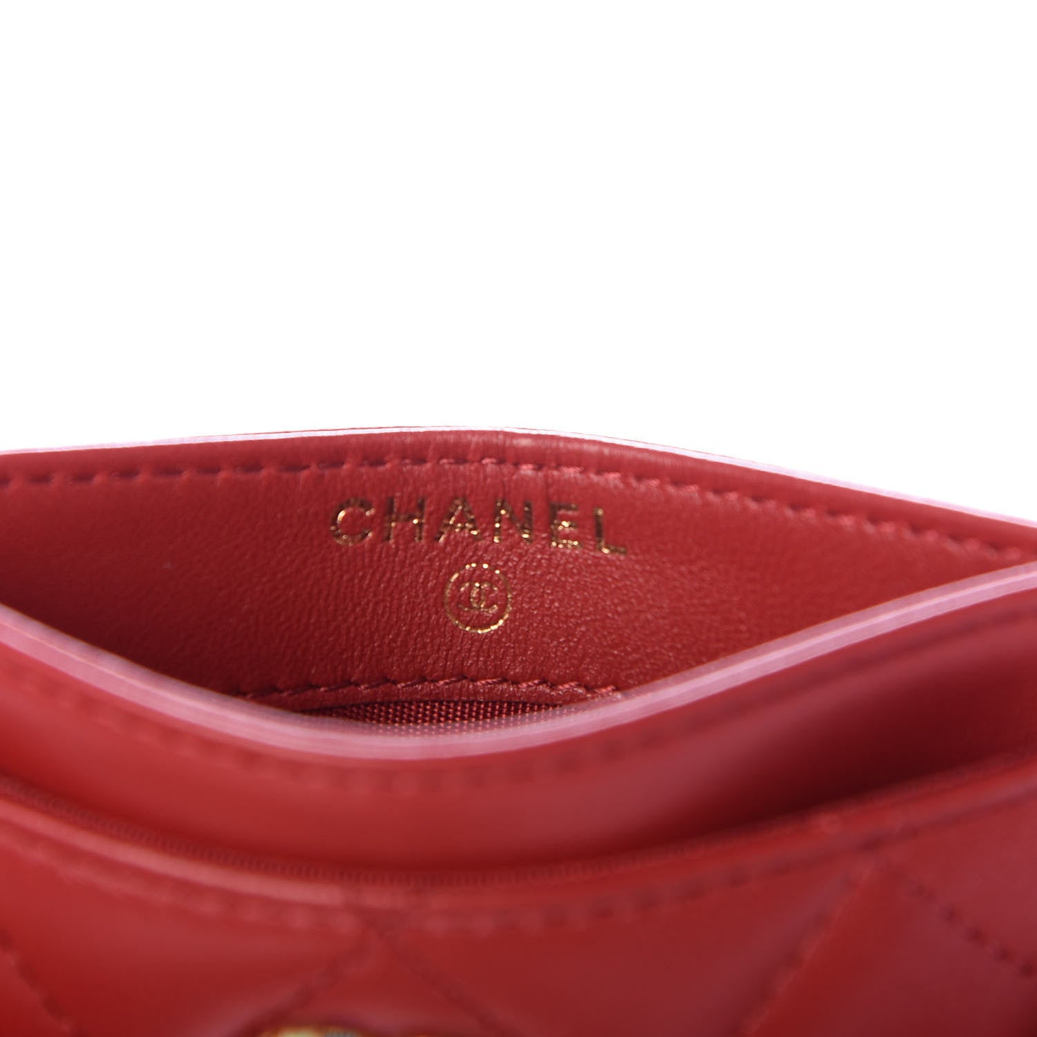 Chanel Lambskin Quilted Card Holder Red Multicolor 6 of 9
