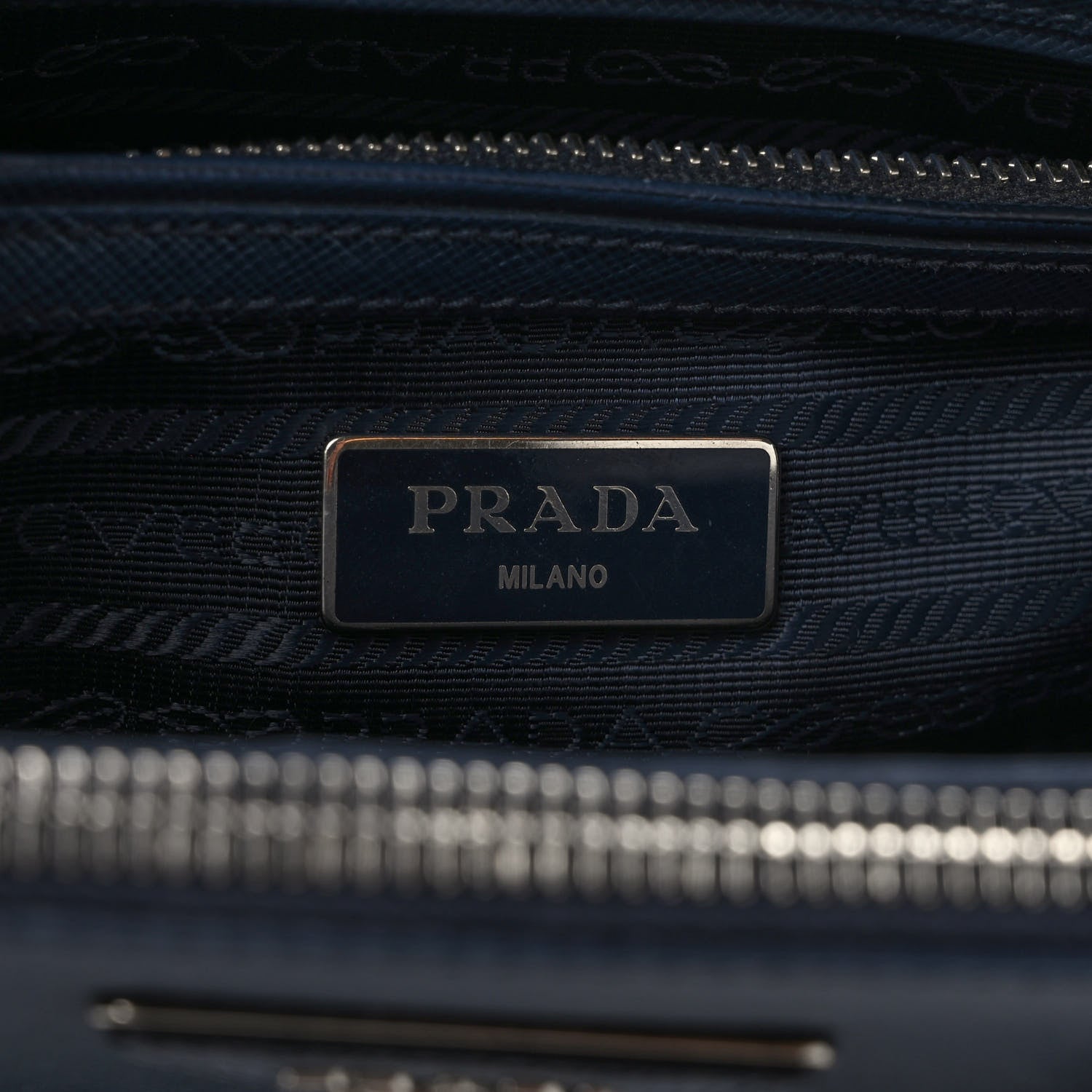 Prada Saffiano Vernice Mini Galleria Double Zip Tote Baltico 7 of 14
