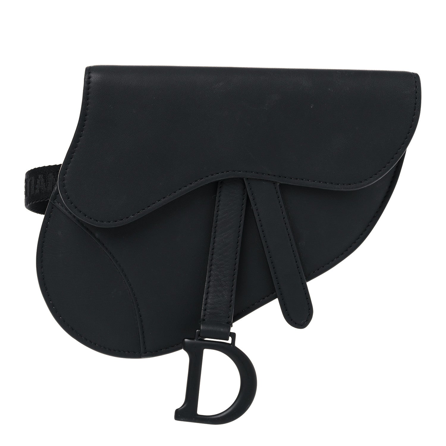 Christian Dior Ultra Matte Calfskin Saddle Belt Bag Black 1 of 12
