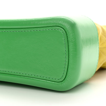 Chanel Suede Calfskin Quilted Medium Gabrielle Hobo Pink Green Yellow 10 of 15