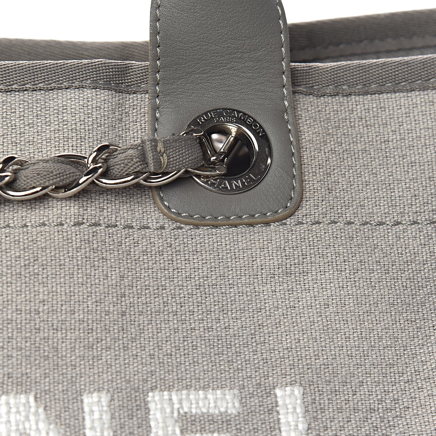 Canvas Large Deauville Tote Grey