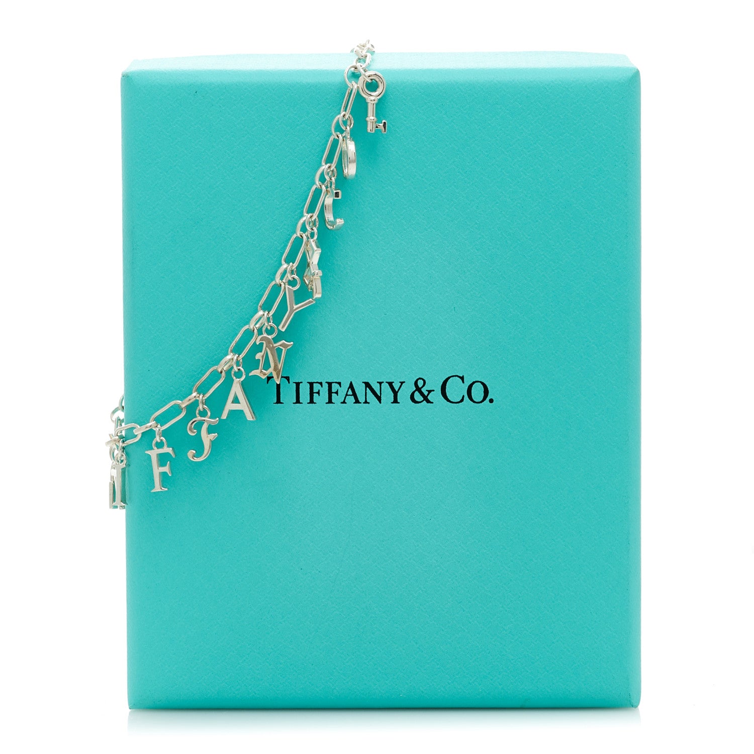 Tiffany Sterling Silver Enamel Love Notes Logo Charm Bracelet Blue 4 of 5