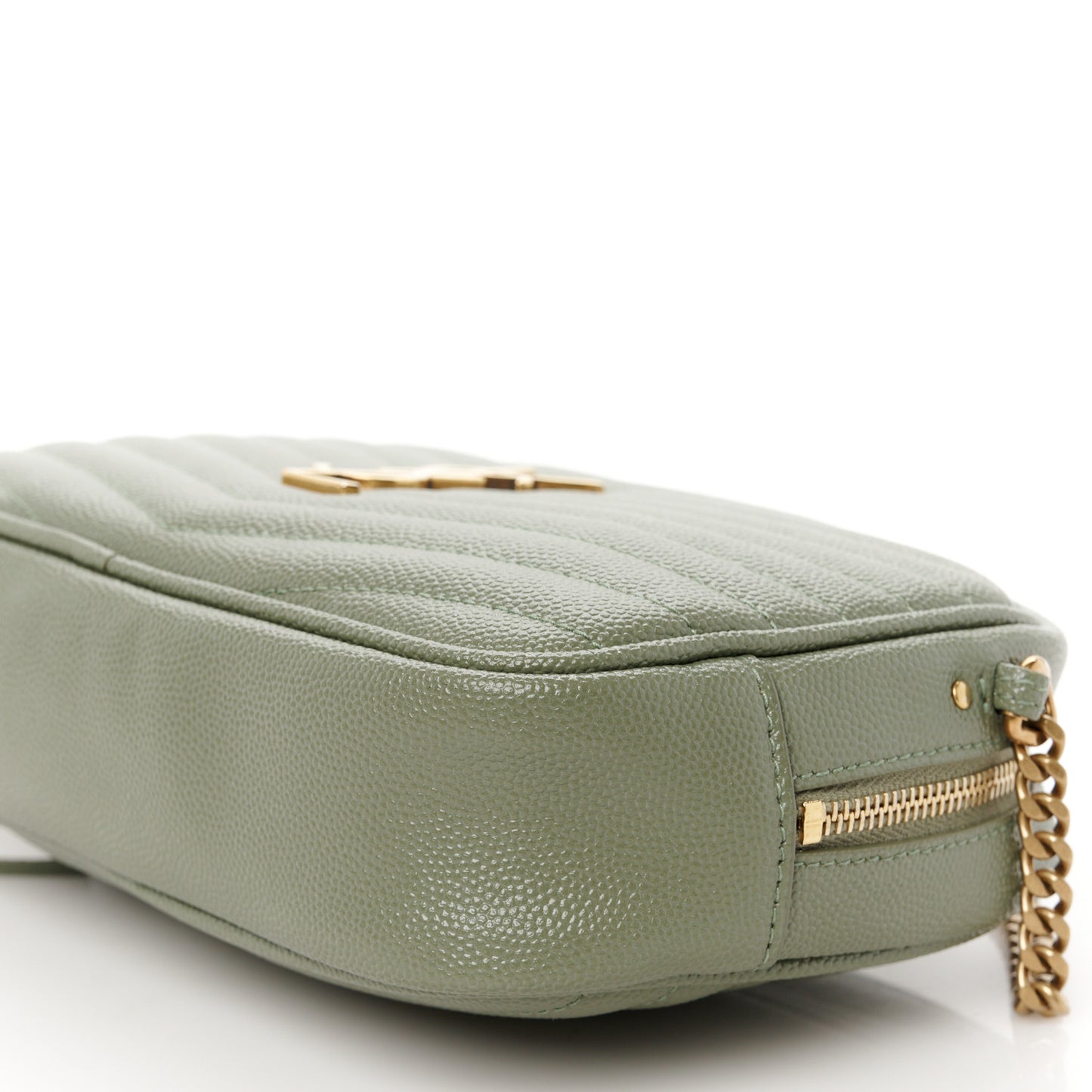 Grain De Poudre Matelasse Monogram Mini Lou Camera Bag Pistachio