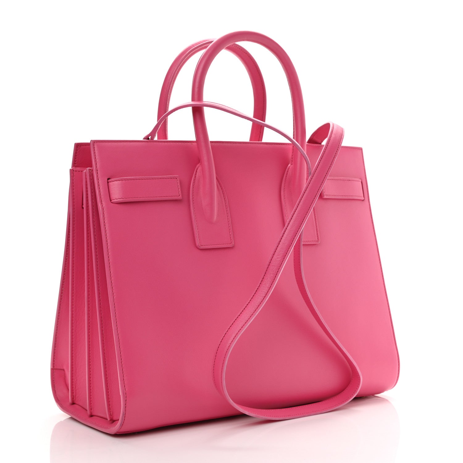 Saint Laurent Calfskin Small Sac De Jour Bubblegum 3 of 13