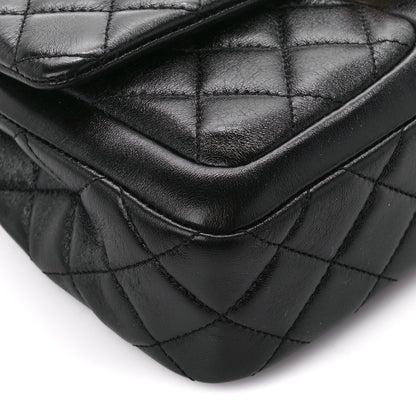 Chanel Shiny Lambskin Quilted Small Daily Friend Flap Black 10 of 11