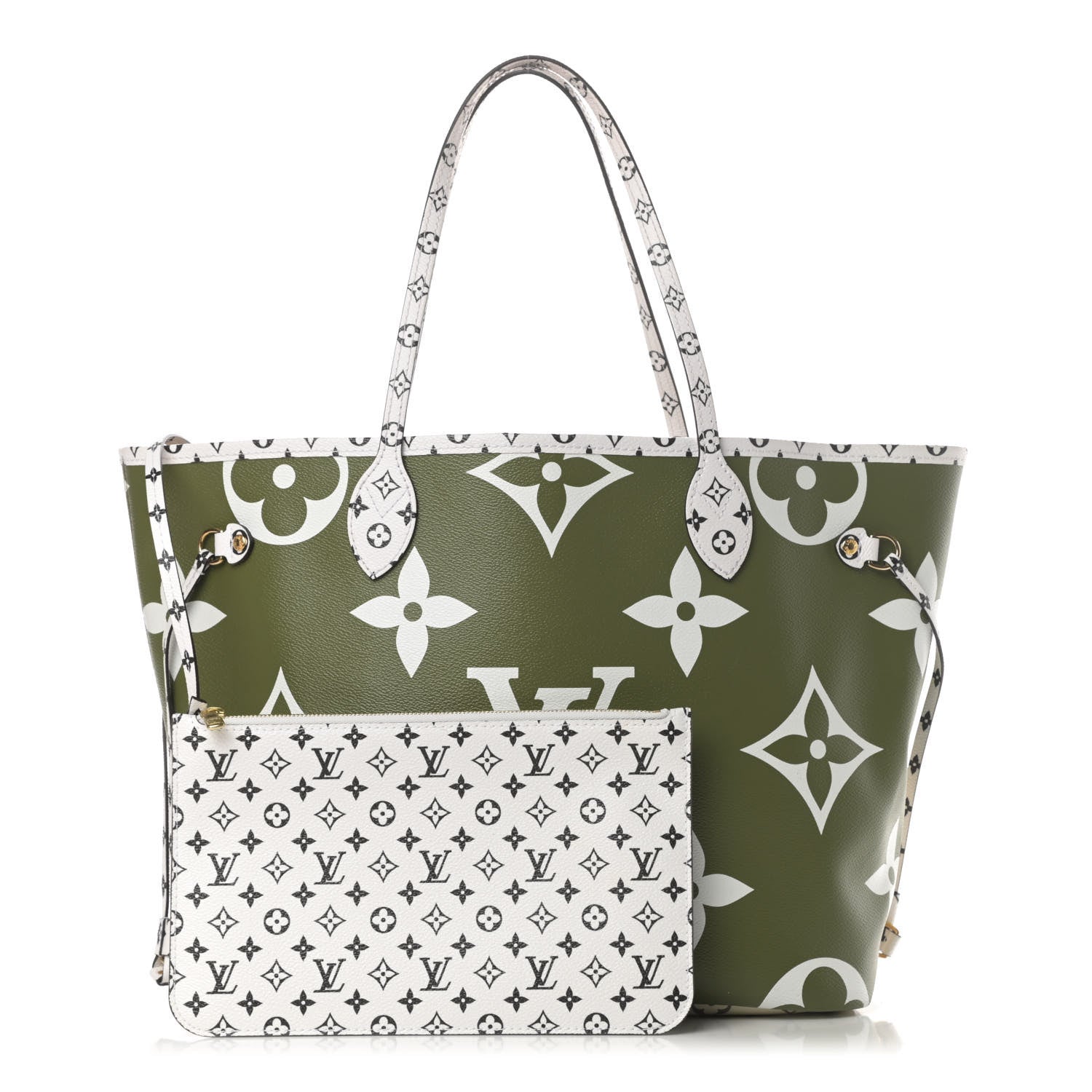Louis Vuitton Monogram Giant Neverfull MM Kaki 1 of 12