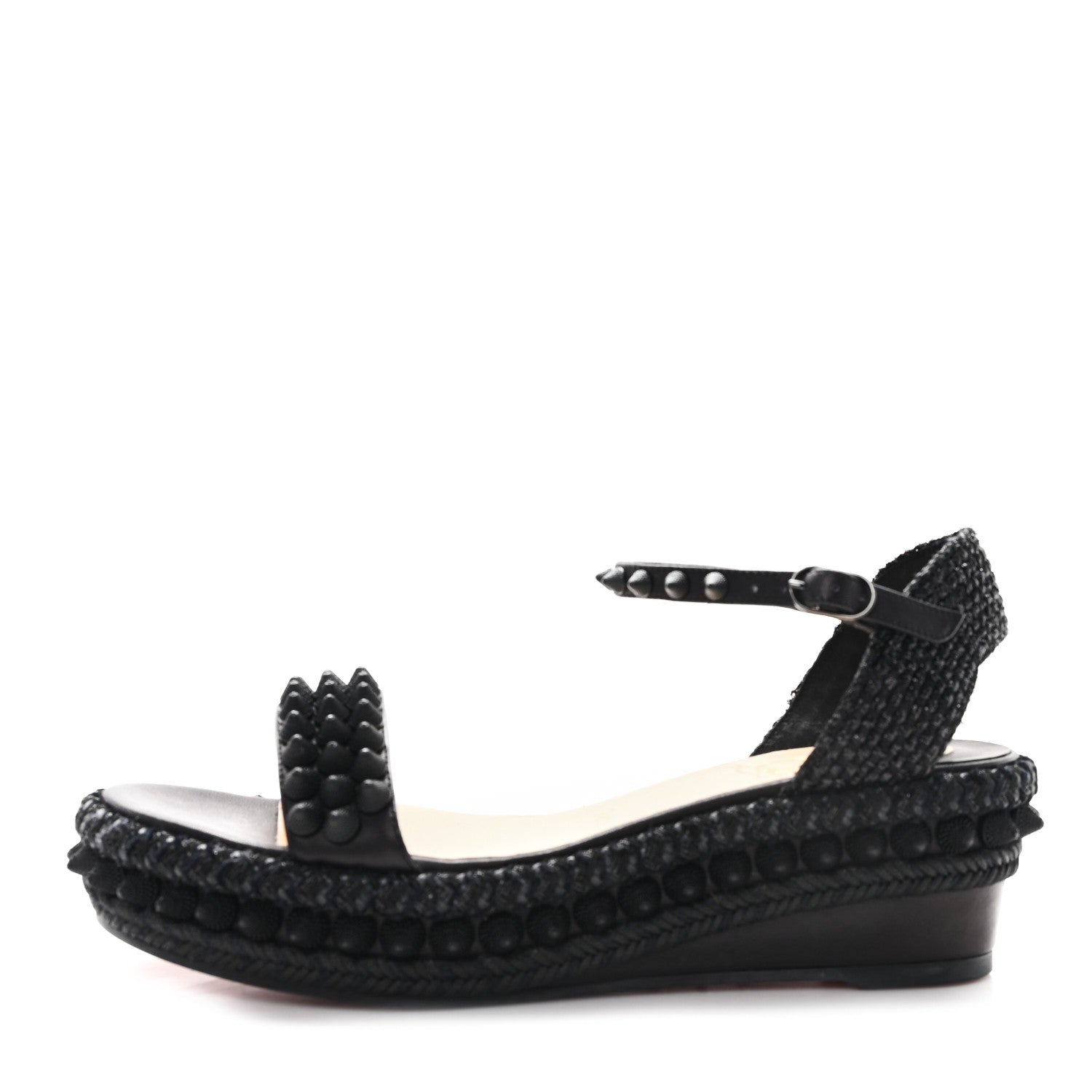 Christian Louboutin Calfskin Lata 60 Sandals 38 Black 1 of 9