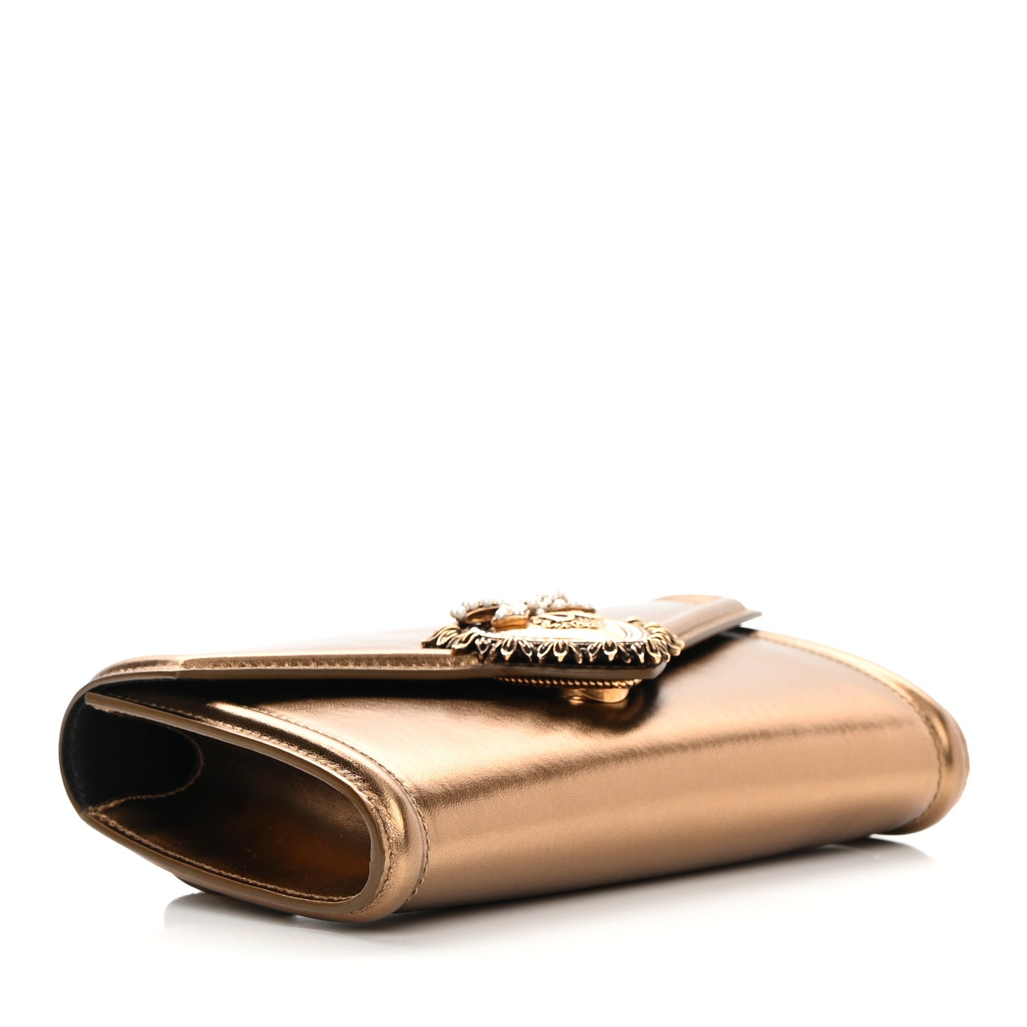 Metallic Agnello Vitello Devotion Belt Bag Bronze