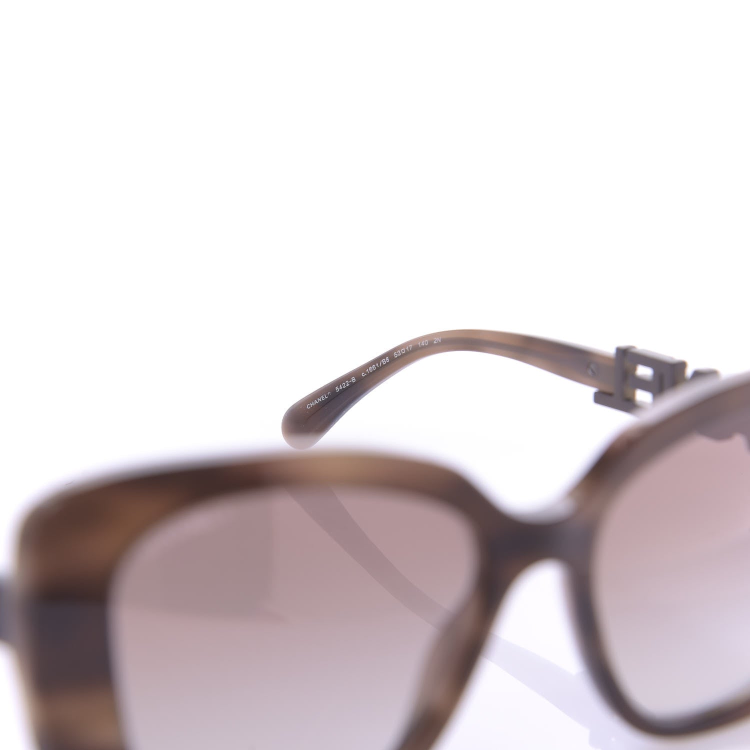 Chanel Acetate Strass Square Sunglasses 5422 Tortoise 5 of 7