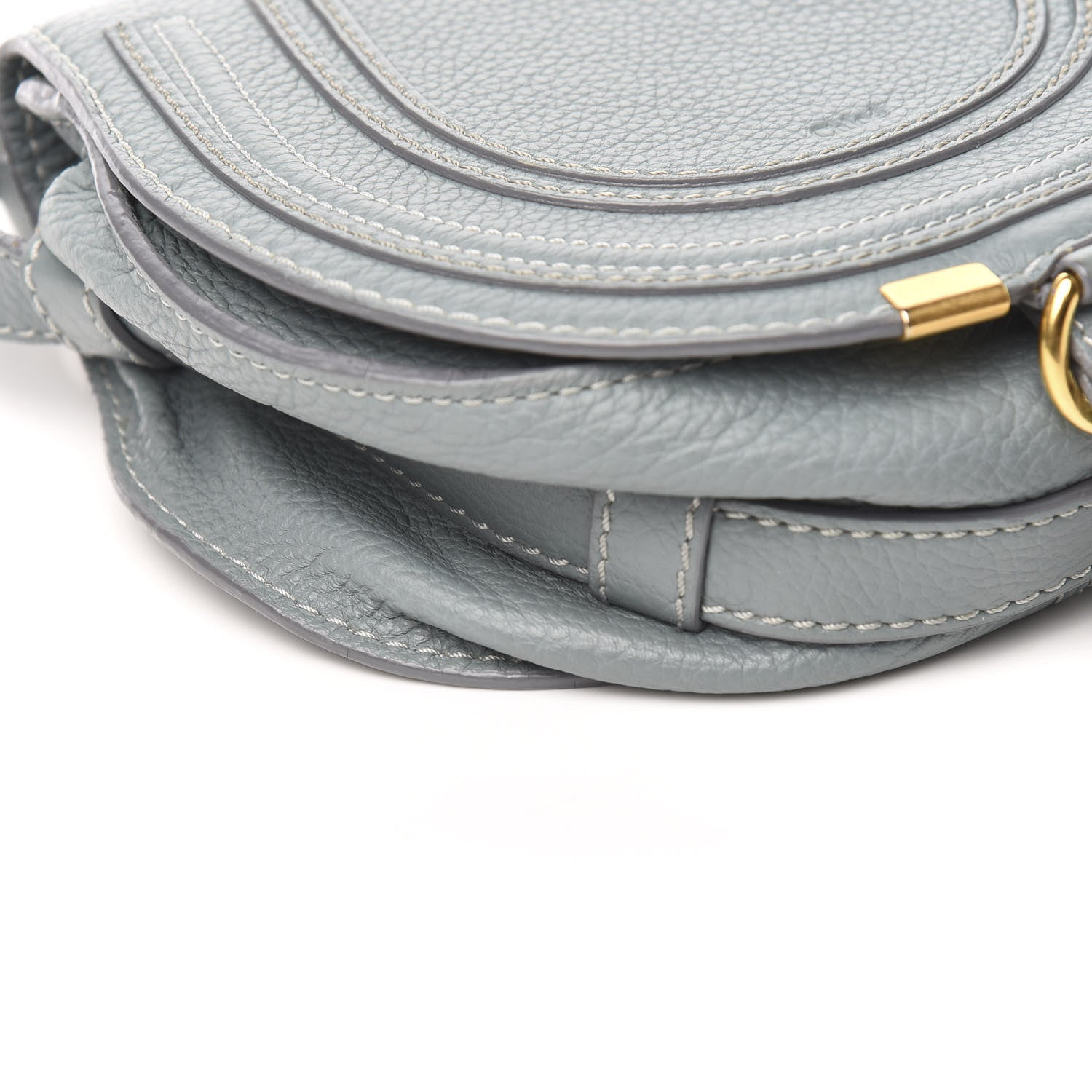Chloe Calfskin Mini Marcie Round Crossbody Bag Faded Blue 8 of 10