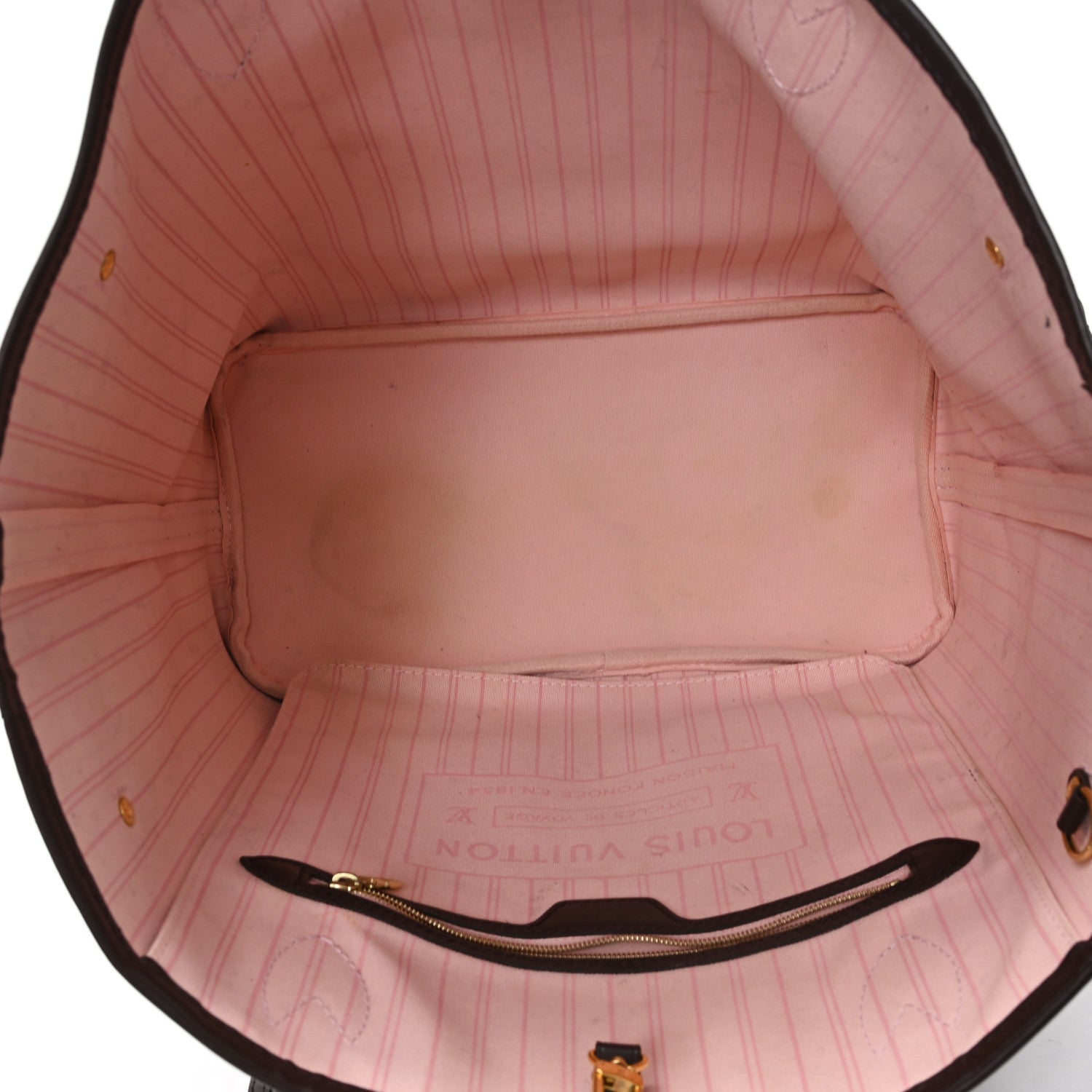 Louis Vuitton Damier Ebene Neo Neverfull MM Rose Ballerine 5 of 12