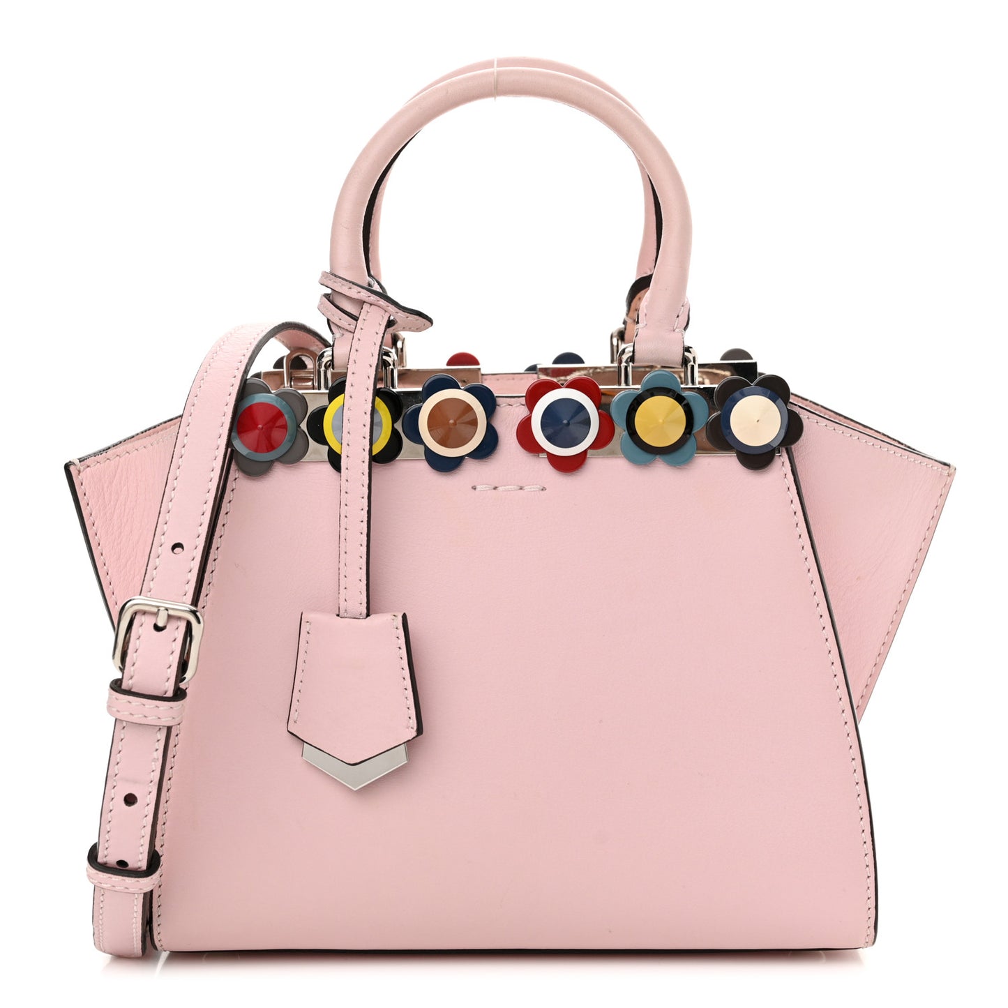 Vitello Dolce Plexiglass Flowerland Studded Mini 3Jours Tote Peonia Multicolor