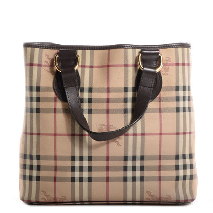 Burberry Haymarket Check Small Tote Chocolate 1 of 11