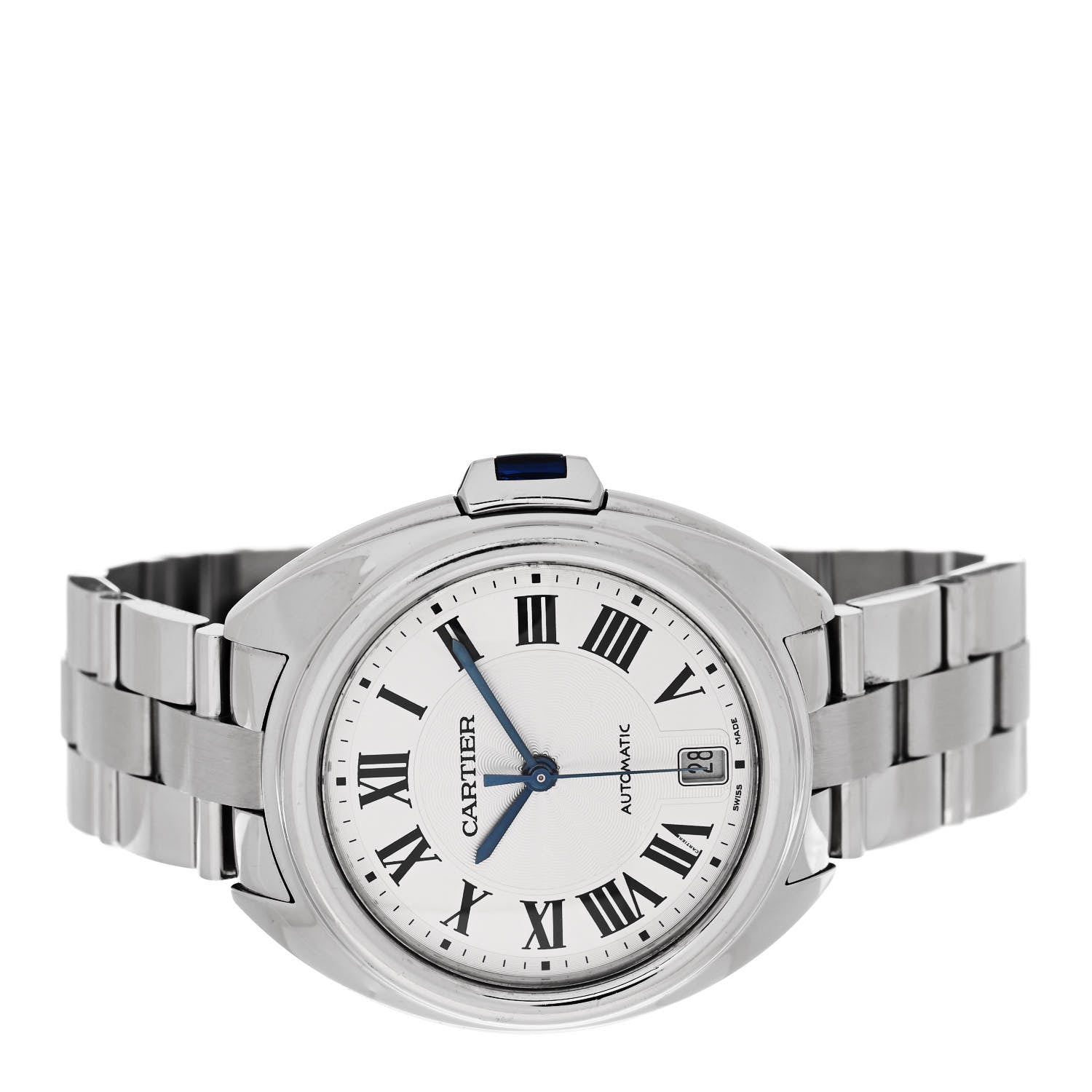 Cartier Stainless Steel 35mm Cle De Cartier Automatic Watch 2 of 5