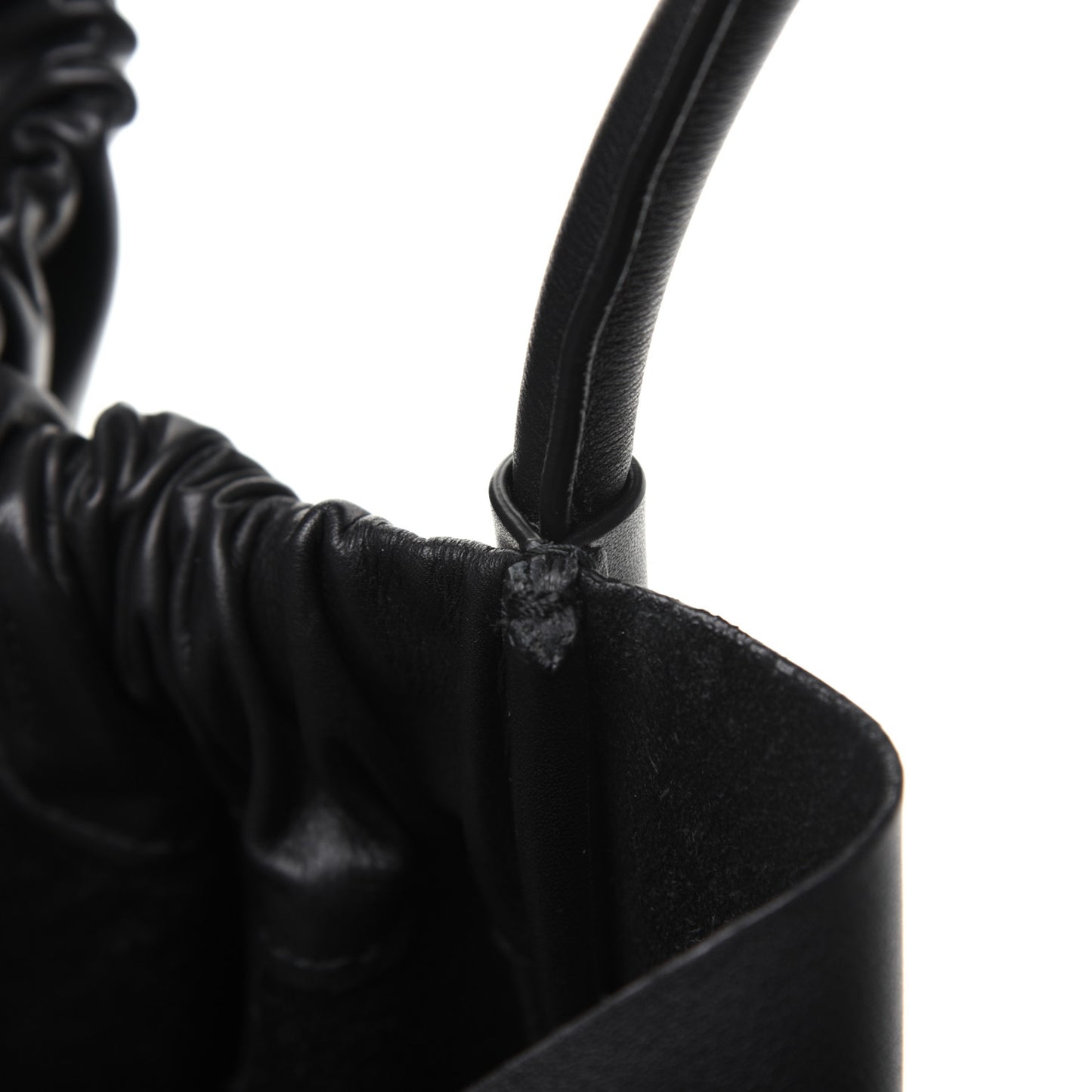 Calfskin XL Ruched Tote Black