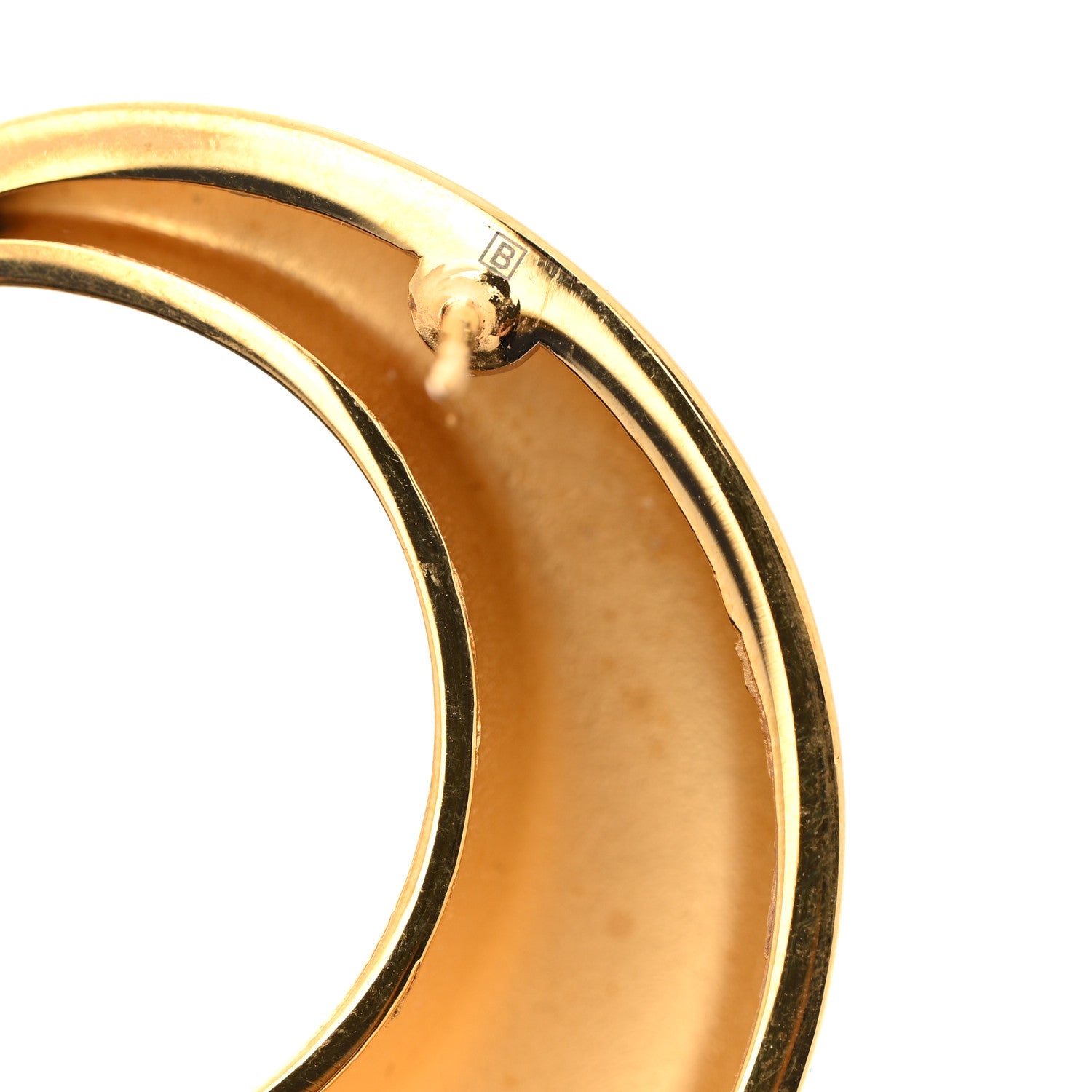 Gucci Metal G Motif Ottone Dorato Earrings Gold 5 of 6