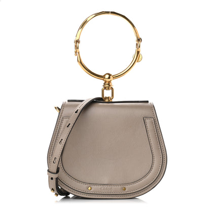 Chloe Calfskin Suede Small Nile Bracelet Bag Motty Grey 1 of 7