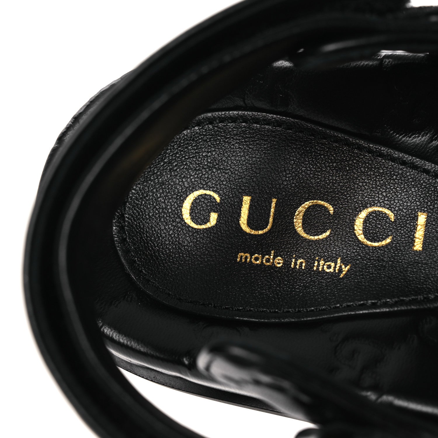 Gucci Guccissima GG Embossed Womens Sandals 40 Black 9 of 11