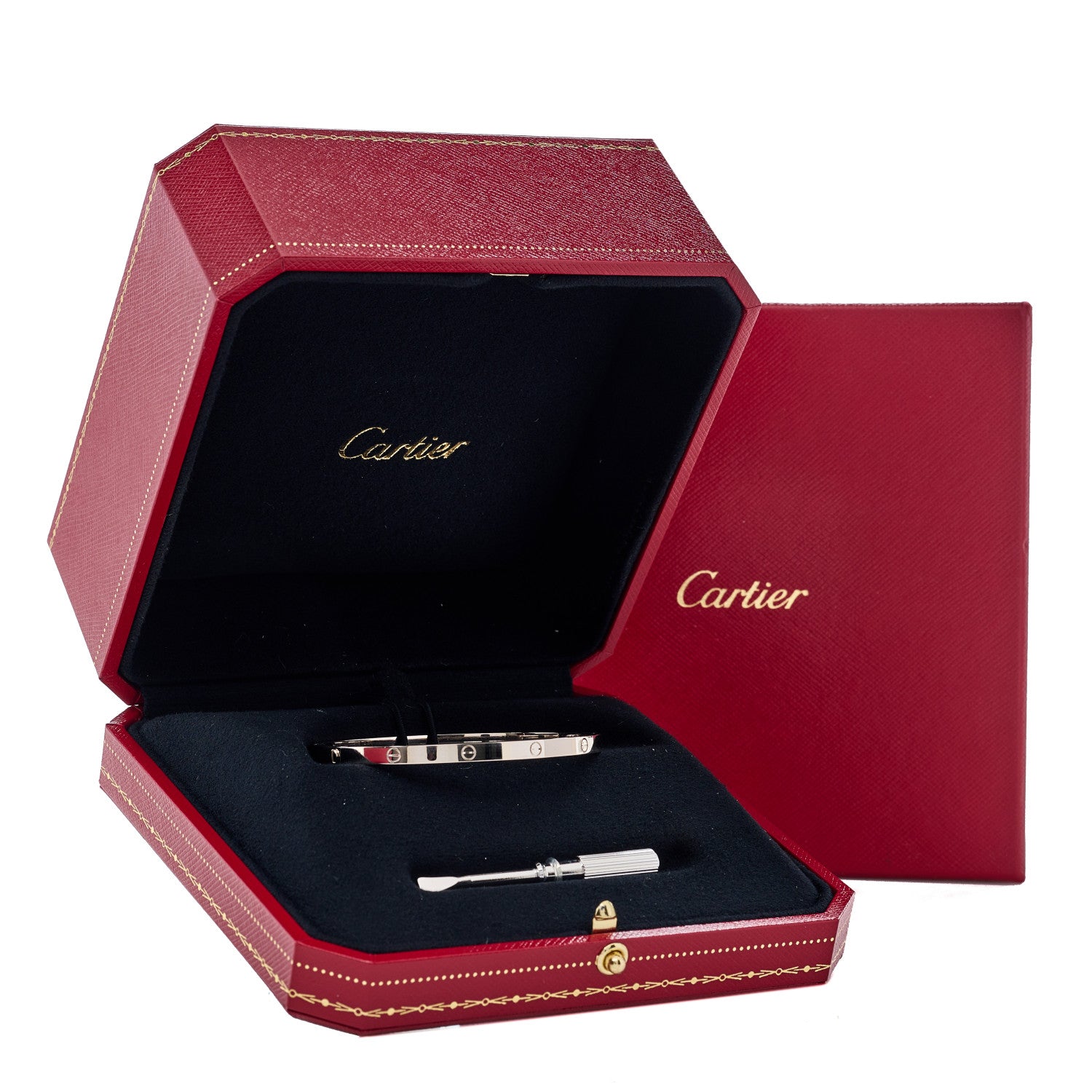 Cartier 18K White Gold Small LOVE Bracelet 17 5 of 5