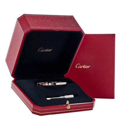 Cartier 18K White Gold Small LOVE Bracelet 17 5 of 5