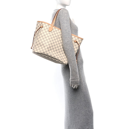 Louis Vuitton Damier Azur Neo Neverfull MM Rose Ballerine 2 of 12