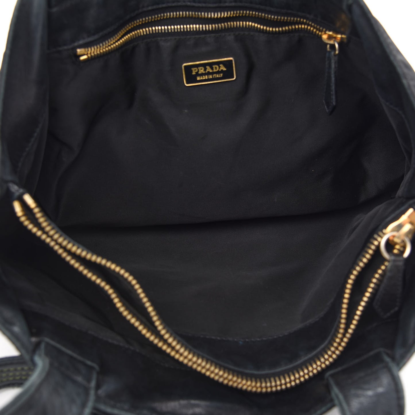 Nylon Calfskin Vela Tote Black