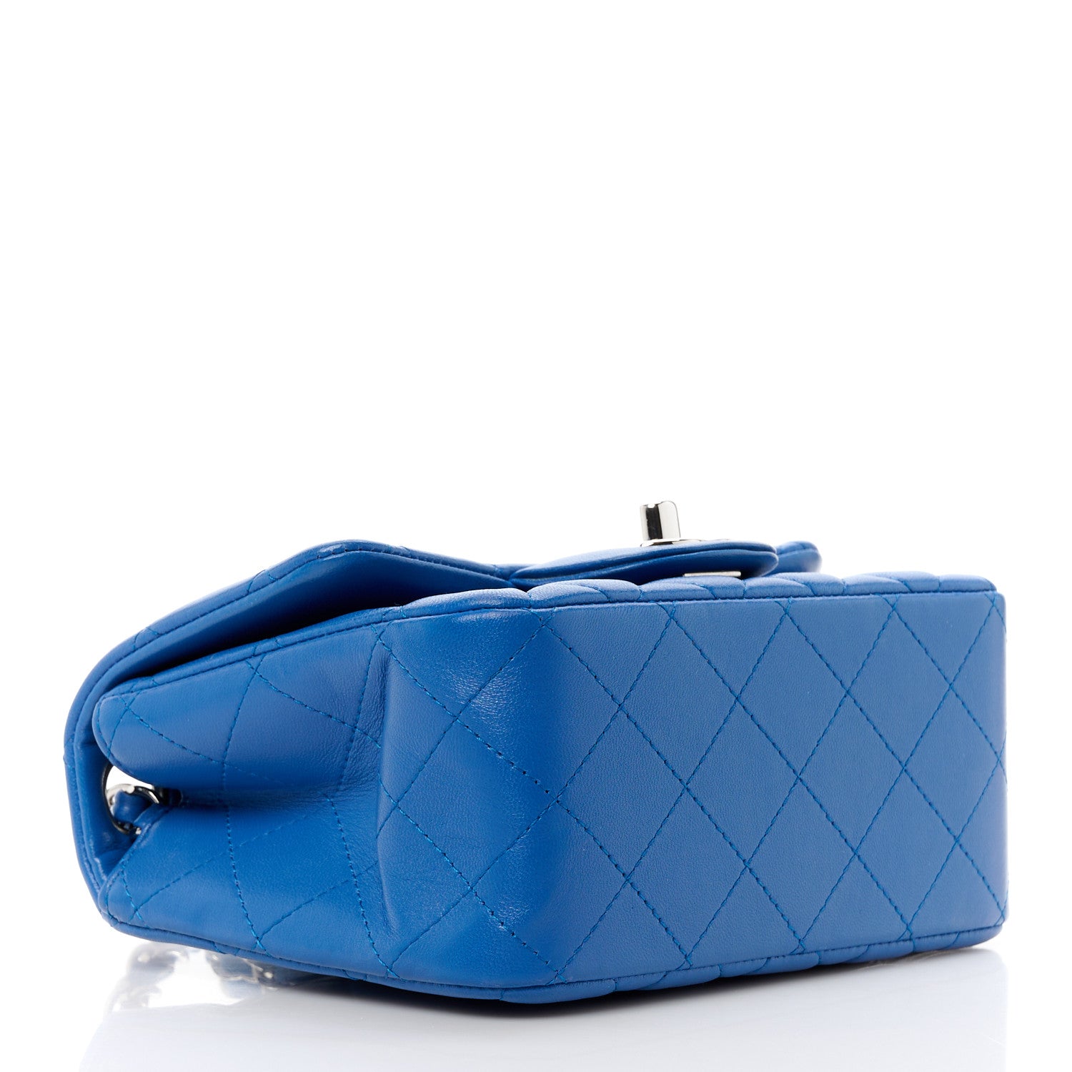Chanel Lambskin Quilted Mini Square Flap Blue 4 of 11
