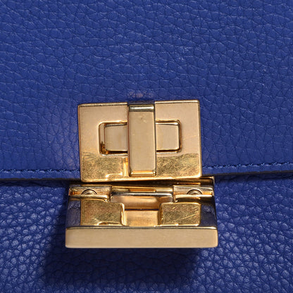 Celine Drummed Calfskin Suede Small Trapeze Indigo 10 of 10