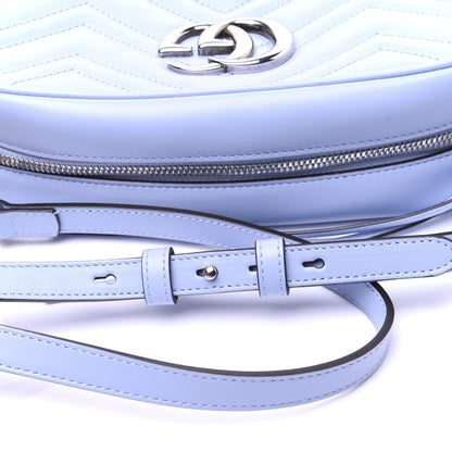Gucci Calfskin Matelasse Small GG Marmont Chain Shoulder Bag Porcelain Light Blue 11 of 12