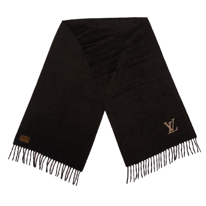 Louis Vuitton Cashmere Jhelam Muffler Scarf Black 1 of 4