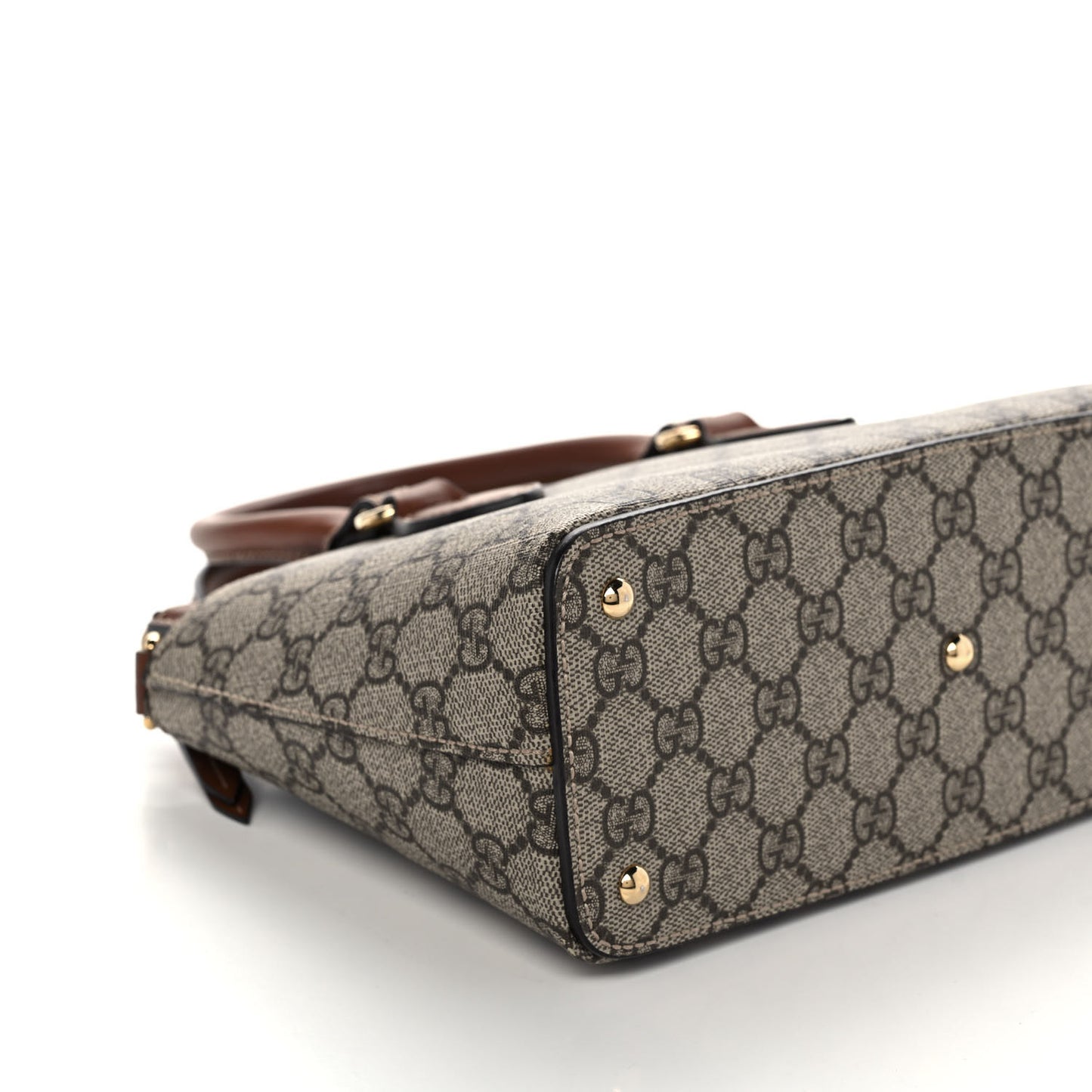 GG Supreme Monogram Mini Zip Top Tote Beige Tuscany