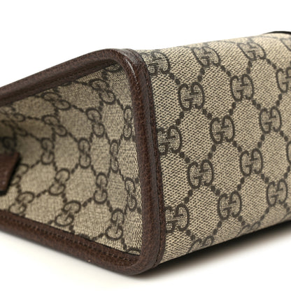 Gucci GG Supreme Monogram Web Ophidia GG Toiletry Case Beige New Acero 9 of 10