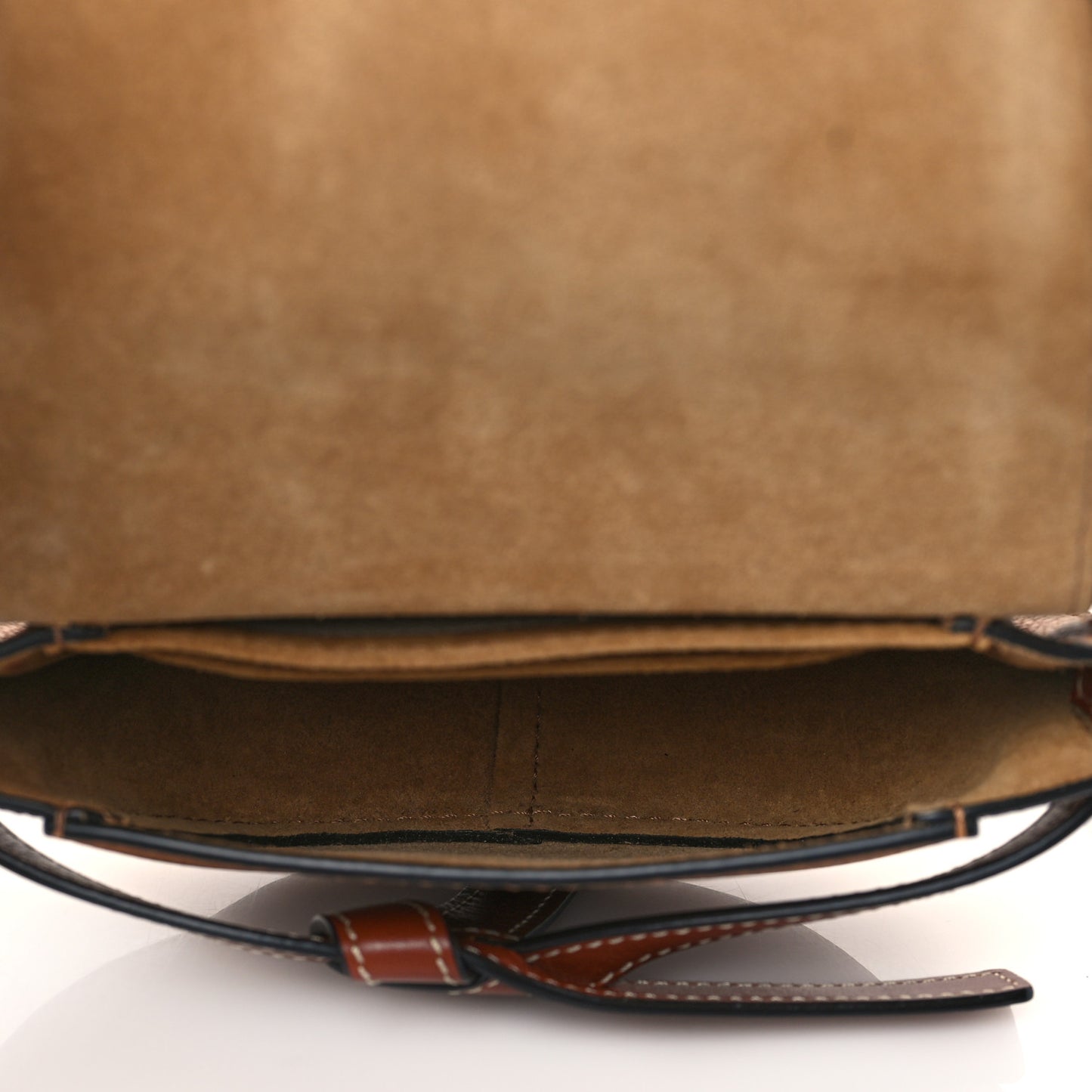 Grained Calfskin Mini Gate Crossbody Bag Caramel Pecan
